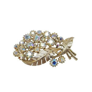 1950’S Coro Pegasus Aurora Borealis Rhinestone Brooch Vintage